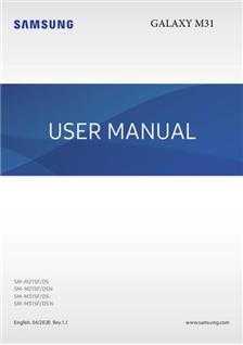 Samsung Galaxy M31 manual. Camera Instructions.